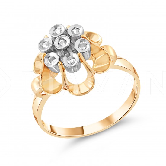 Золотое кольцо с цирконием арт. 010222.11.09