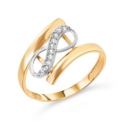 Золотое кольцо с цирконием арт. 010222.11.17
