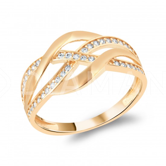 Золотое кольцо с цирконием арт. 010222.11.22