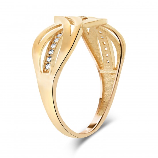 Золотое кольцо с цирконием арт. 010222.11.26