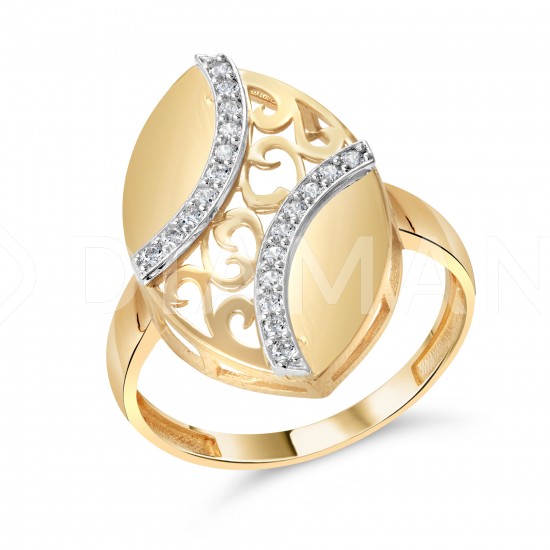 Золотое кольцо с цирконием арт. 011221.10.13-187u