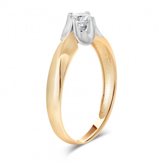 Золотое кольцо с цирконием арт. 011221.10.14-249u