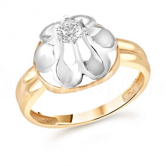 Золотое кольцо с цирконием арт. 011221.10.16-300u