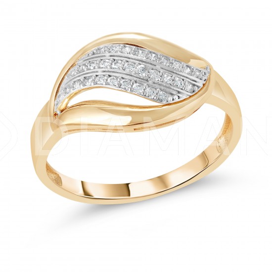 Золотое кольцо с цирконием арт. 011221.10.17-220u