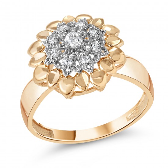 Золотое кольцо с цирконием арт. 011221.10.21-133u