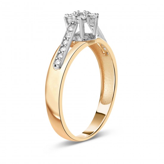 Золотое кольцо с цирконием арт. 011221.10.22-238u
