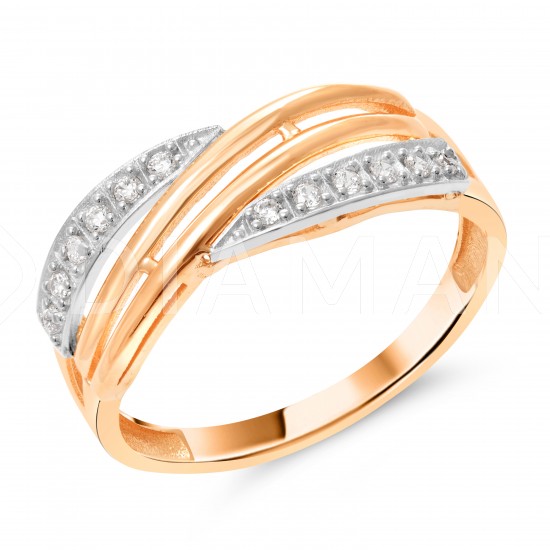 Золотое кольцо с цирконием арт. 021221.10.25
