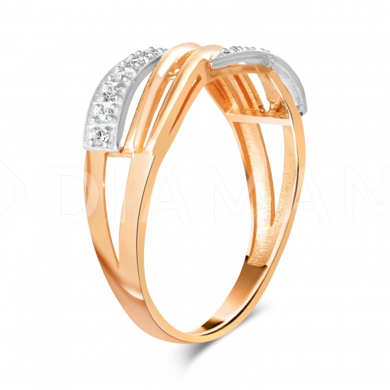 Золотое кольцо с цирконием арт. 021221.10.25