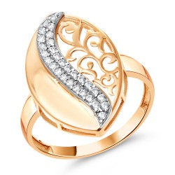 Золотое кольцо с цирконием арт. 021221.10.27