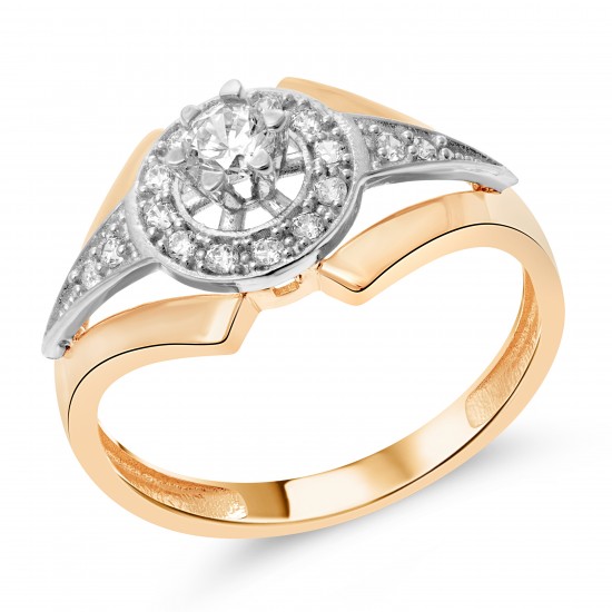 Золотое кольцо с цирконием арт. 021221.10.31