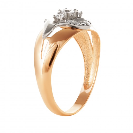 Золотое кольцо с цирконием арт. 031221.10.17-266k