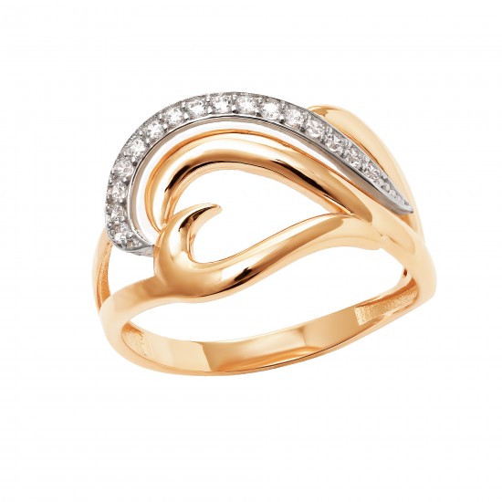 Золотое кольцо с цирконием арт. 031221.10.18-136k