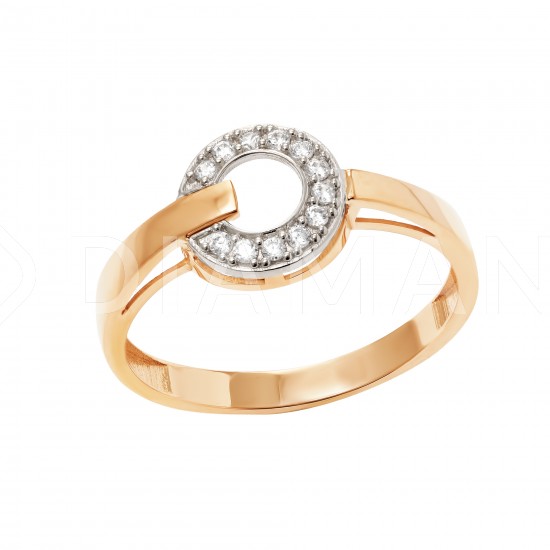 Золотое кольцо с цирконием арт. 031221.10.19-176k
