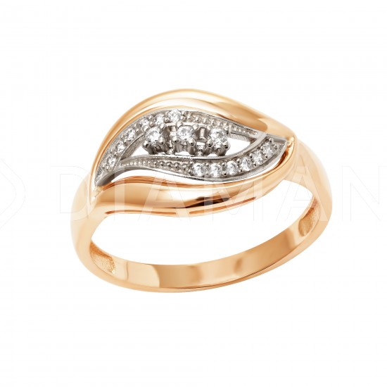 Золотое кольцо с цирконием арт. 031221.10.21-219k