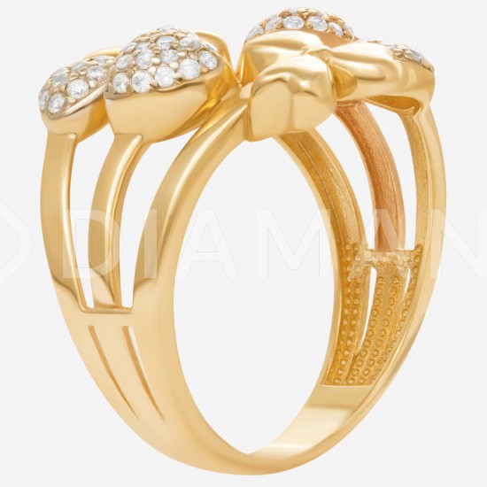 Золотое кольцо с цирконием арт. 040821.05.02