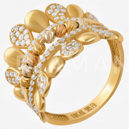 Золотое кольцо с цирконием арт. 040821.05.03