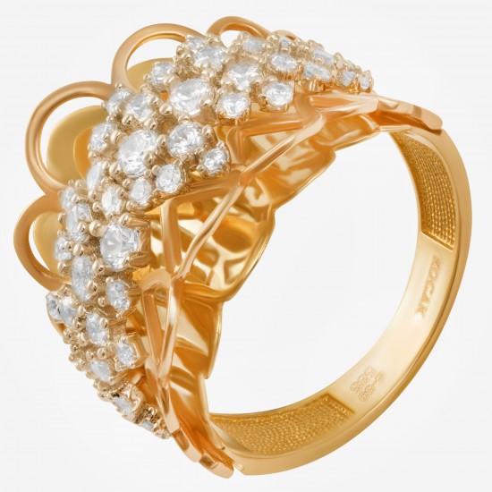 Золотое кольцо с цирконием арт. 040821.05.04