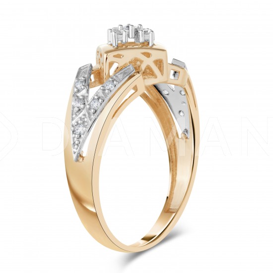 Золотое кольцо с цирконием арт. 041221.10.17-45k