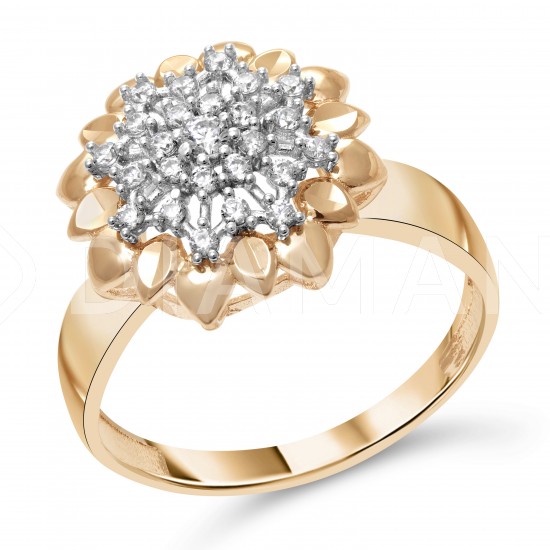 Золотое кольцо с цирконием арт. 041221.10.20-5k