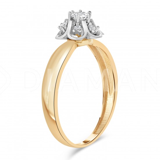 Золотое кольцо с цирконием арт. 041221.10.22-30k