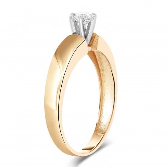 Золотое кольцо с цирконием арт. 041221.10.24-22k