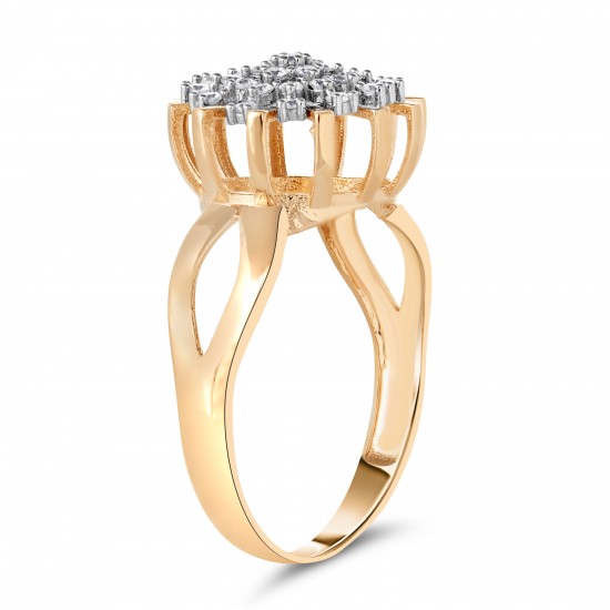 Золотое кольцо с цирконием арт. 041221.10.27-15k