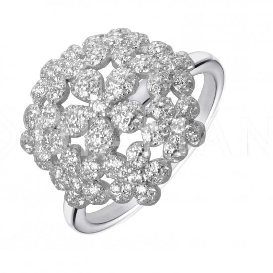 Серебряное кольцо: размер 17, вес 4.65 гр.