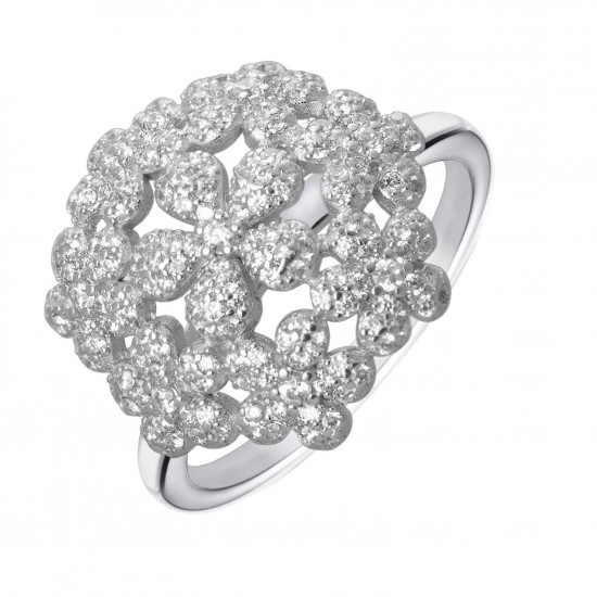 Серебряное кольцо: размер 17, вес 4.65 гр.