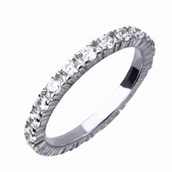 Серебряное кольцо: размер 18, вес 2.45 гр.