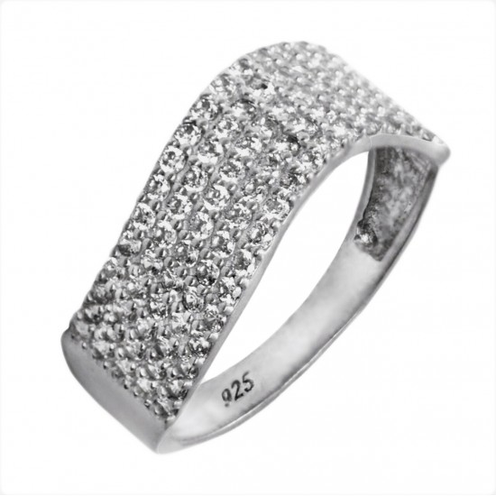 Серебряное кольцо: размер 17.5, вес 2.37 гр.