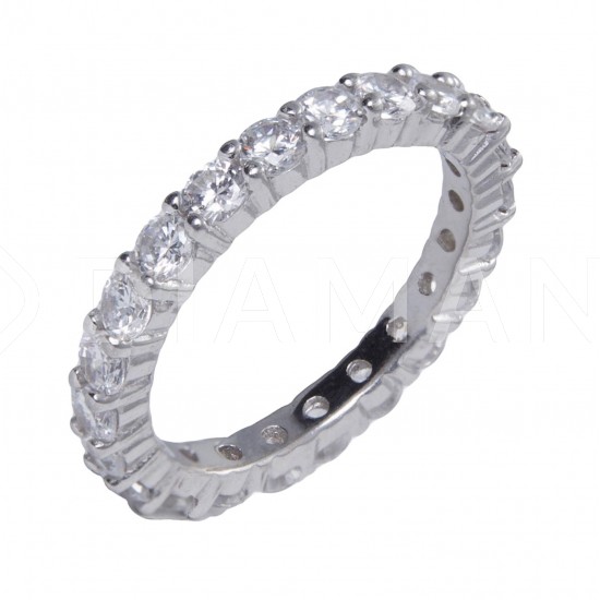 Серебряное кольцо: размер 17.5, вес 3.22 гр.