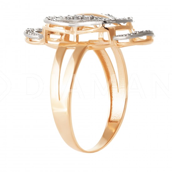 Золотое кольцо с цирконием арт. 061221.10.17-52k