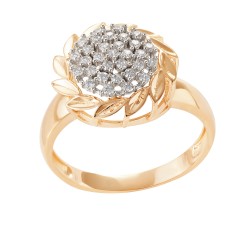 Золотое кольцо с цирконием арт. 061221.10.18-233k