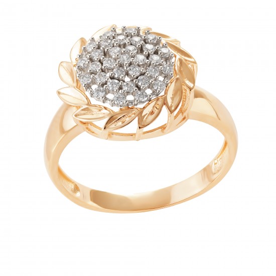 Золотое кольцо с цирконием арт. 061221.10.18-233k