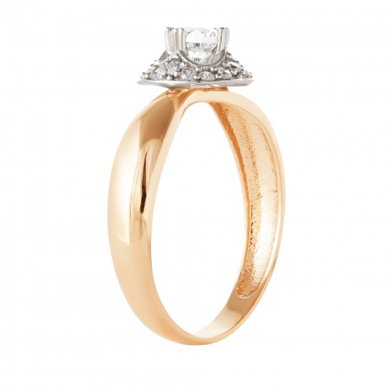 Золотое кольцо с цирконием арт. 061221.10.28-162k