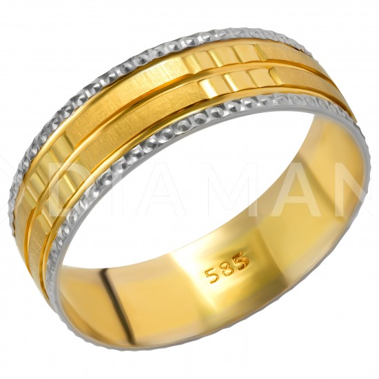 Золотое обручальное кольцо, арт. 071021.08.09