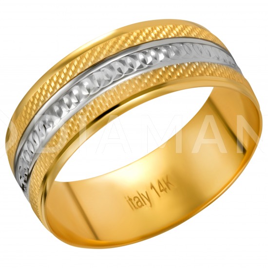 Золотое мужские обручальное  кольцо, арт. 071021.08.19
