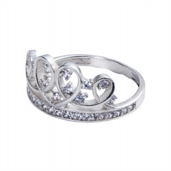 Серебряное кольцо: размер 17.5, вес 2.24 гр.