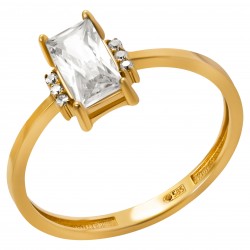 Золотое кольцо с цирконием арт. 081021.08.10