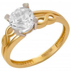 Золотое кольцо с цирконием арт. 081021.08.17