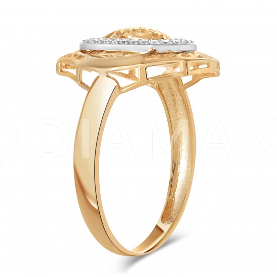 Золотое кольцо с цирконием арт. 081221.10.16-42