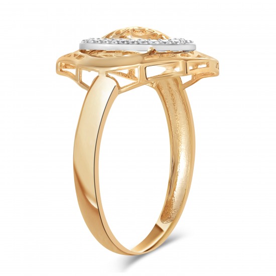 Золотое кольцо с цирконием арт. 081221.10.16-42