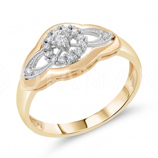 Золотое кольцо с цирконием арт. 081221.10.18-251