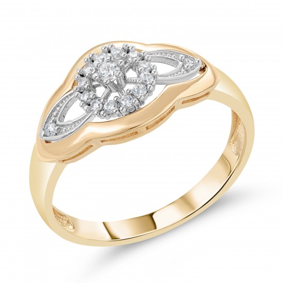 Золотое кольцо с цирконием арт. 081221.10.18-251