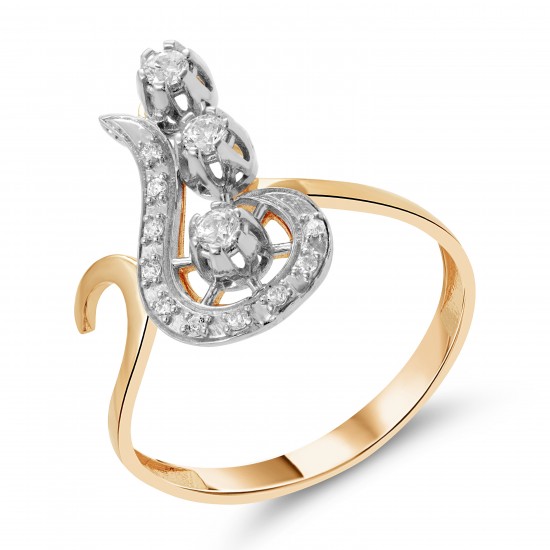 Золотое кольцо с цирконием арт. 081221.10.20-265