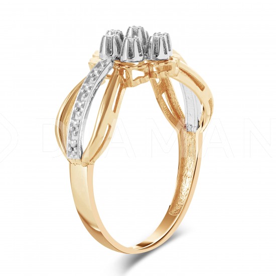 Золотое кольцо с цирконием арт. 081221.10.25-2015