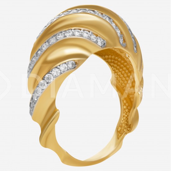 Золотое кольцо с цирконием арт. 090821.05.04