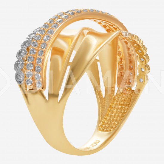 Золотое кольцо с цирконием арт. 090821.05.06