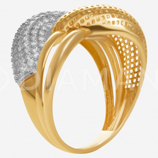 Золотое кольцо с цирконием арт. 090821.05.09