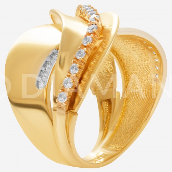 Золотое кольцо с цирконием арт. 090821.05.13